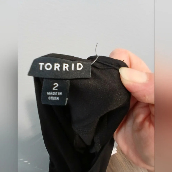 Torrid women's size 2X black long sleeve midi strappy back a-line dress … - Picture 6 of 10